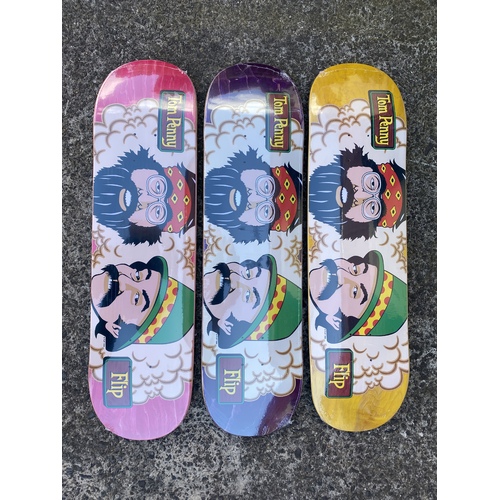 FLIP SKATEBOARD DECK TOMS FRIENDS TOM PENNY 8.25" assorted stains CHEECH AND CHONG FREE POSTAGE AUSTRALIAN SELLER