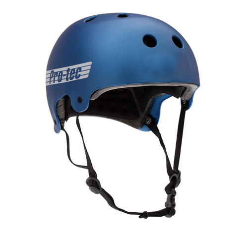 PROTEC CERTIFIED HELMET MATTE METALLIC BLUE OLD SCHOOL SKATEBOARD HELMET PRO-TEC OLD SKOOL