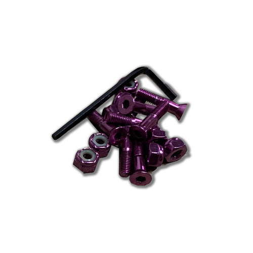 SUNDAY HARDWARE SKATEBOARD ANODISED ALLEN BOLTS 7/8'' PURPLE X 8 NEW KINGPIN SKATE SHOP
