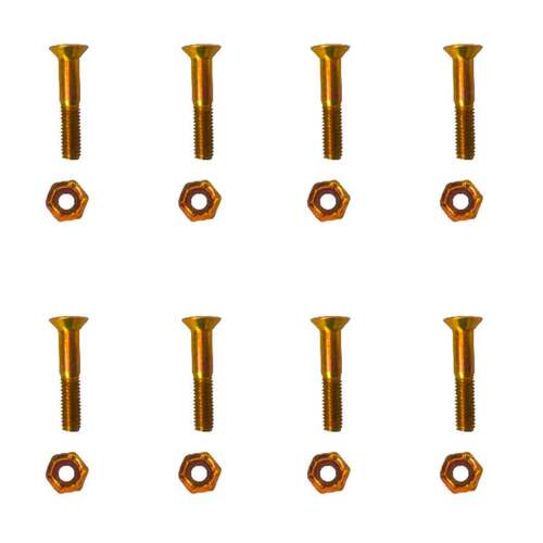 SUNDAY HARDWARE SKATEBOARD ANODISED ALLEN BOLTS 7/8'' ORANGE X 8 NEW KINGPIN SKATE SHOP