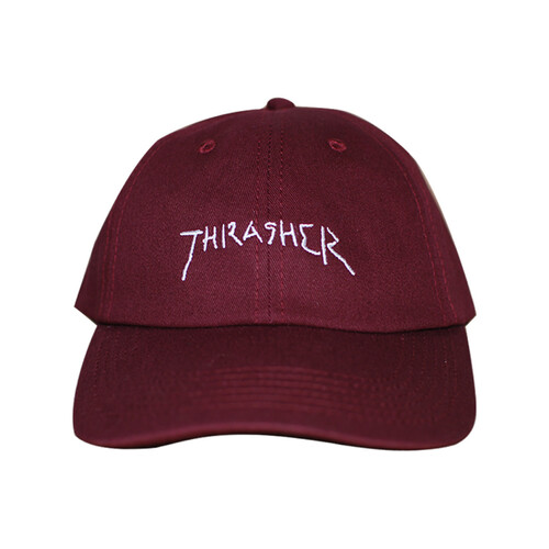 THRASHER MAGAZINE - New Religion Old Timer Maroon Cap Hat OSFA