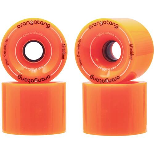 Orangatang - Longboard Wheels 4President 70mm 80a Orange Set of 4