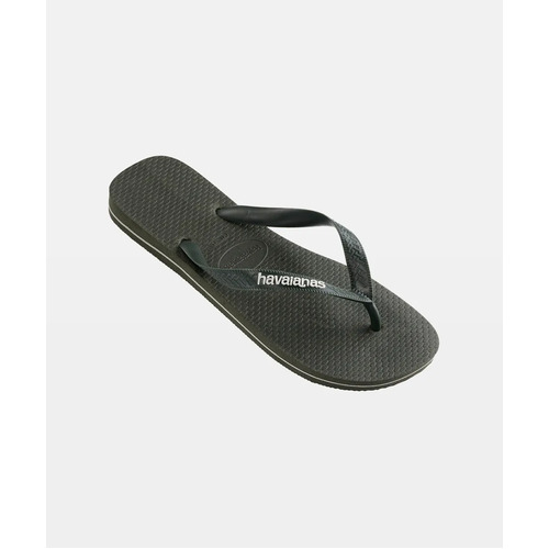 Havaianas - Top Rubber Logo Thongs Olive Green Male Flip Flops [Size: 45/46 = US 12 Mens]