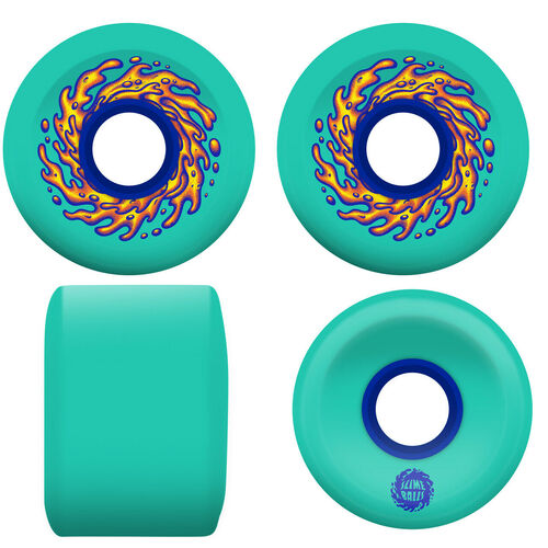 SANTA CRUZ 60mm OG SLIME BALLS teal 78a SKATEBOARD WHEELS SLIME BALLS SET OF 4
