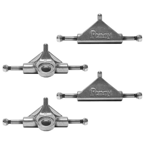 PENNY 3" SKATEBOARD TRUCK HANGERS x 4 METAL SILVER SKATEBOARD ONE SET