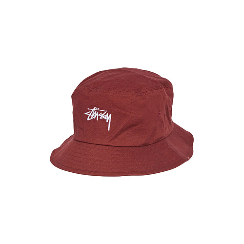Stussy - Stock Bucket Hat Burgundy OSFA