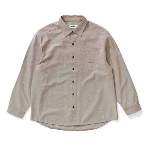 X-Large - 91 Oxford Shirt Brown Long Sleeve Button Up Xlarge X Large [Size: XL]