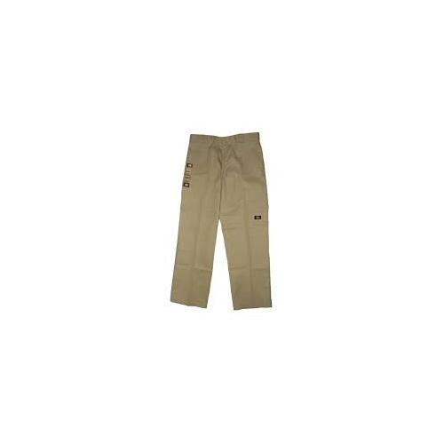 DICKIES Loose Fit Double Knee 85283 Straight Leg Twill Work Pants KHAKI