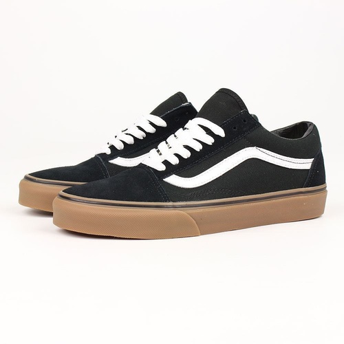 VANS OLD SKOOL BLACK / GUM SHOES NEW AUSTRALIAN SELLER old school [Size: MENS US 6/WOMENS US 7.5]