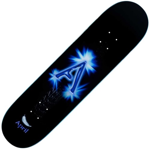 April - Blue / Black Logo 8.25" Skateboard Deck
