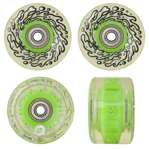 Santa Cruz - Slime Balls Light Ups 60mm 78a Slime Balls Skateboard Wheels Green LED Lights