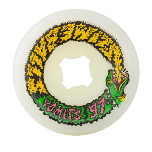Santa Cruz - Snake Vomits 60mm 97a White Pink Set of 4 Wheels Skateboard