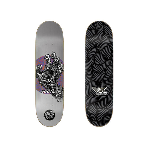 Santa Cruz - Wooten Alive Hand VX Silver 8.5" x 32.2" Deck Skateboard
