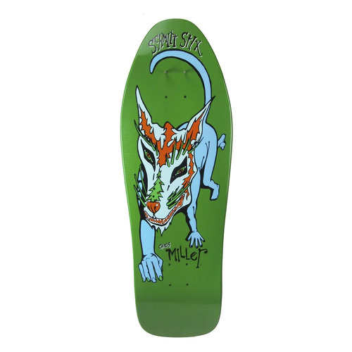 Schmitt Stix - Chris Miller 10.0" X 31.25" Reissue Skateboard Deck Green / Blue| monster dog skate board deck