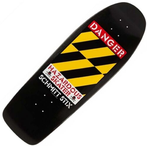 Schmitt Stix - Danger 10.125" X 30.5" Reissue Skateboard Deck Black skate board deck