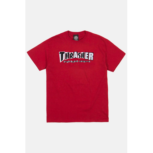 THRASHER x BAKER Skate Mag T-shirt RED skate tee