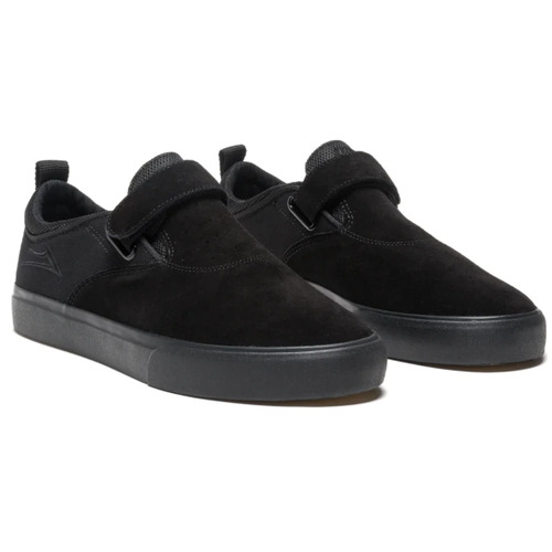Lakai - Riley 2 VS Black / Black Suede Slip On Skate Shoes US Mens Size [Size: 10]