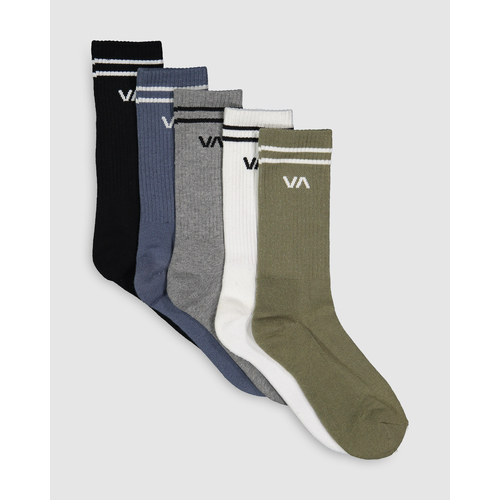 RVCA UNION SOCK ASSORTED 5 Pack SKATE SURF RUCA SOCKS AUSTRALIAN SELLER