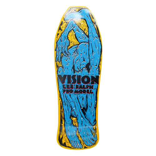 Vision - Lee Ralph Contortionist Reissue Skateboard Deck 10.0" X 30.25" Yellow / Blue Original Concave Skate Board Deck