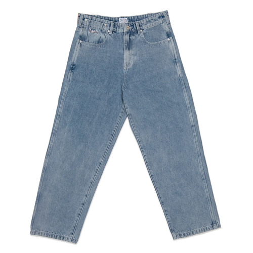 Hoddle - 12o Ranger Demin Light Blue Washed Baggy Jeans Skate Kingpin store [Size: 34]