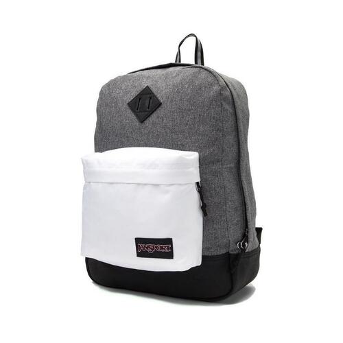 JANSPORT SUPER FX BACKPACK BAG black white letterman nylon back pack JSOOT64Q0FP 25L NEW AUSTRALIAN SELLER