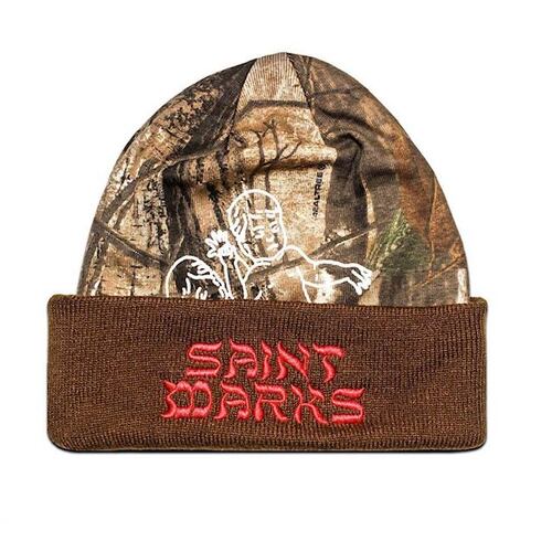 Saint Marks - Realtree Siamese Twins Forest Camo / Brown Beanie OSFA