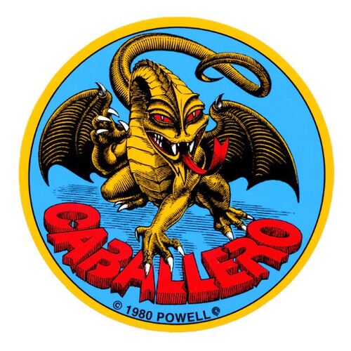 Powell Peralta SREVE CABALLERO dragon Single Sticker Bones Brigade NEW