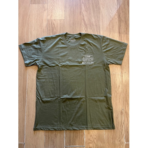 Kingpin - Fortune olive / cream Print Shirt Kingpin Skate Supply T-Shirt Short Sleeve