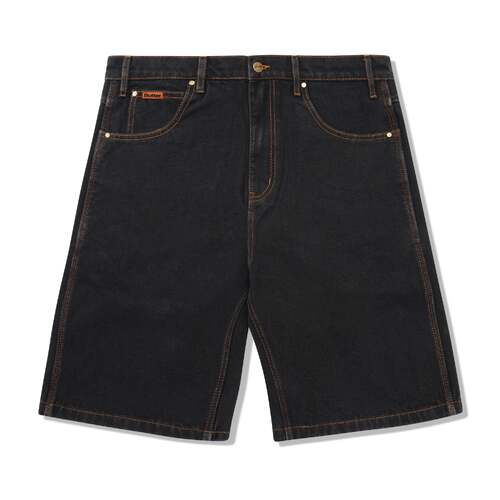 Butter Goods - Scribble Denim Shorts Flat Black Buttergoods Jorts [Size: 34]