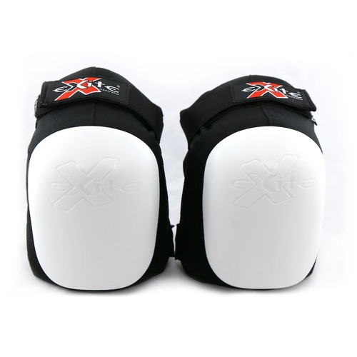 Exite - Pro 540 Knee Pads Black / White Pads [Size: S]