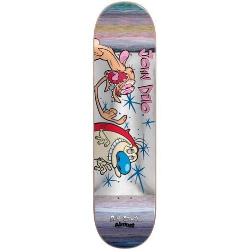 Almost - John Dilo 8.125" x 31.4" Ren and Stimpy Fingered Deck Skateboard R7