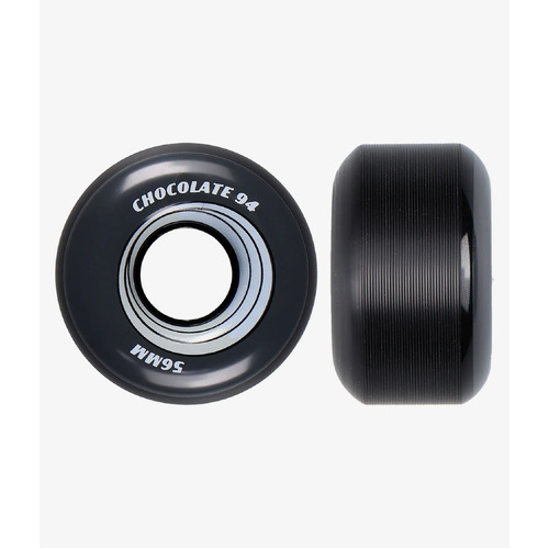 Chocolate - Vanner Cruiser Wheels 54mm 80a Black Wheels Set of Four