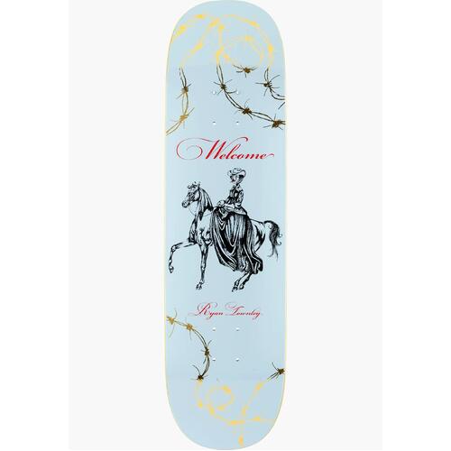 Welcome Skateboards - Ryan Townley 8.5" x 32.38" Cowgirl On Enenra Light Blue / Gold Foil Skate Board Deck