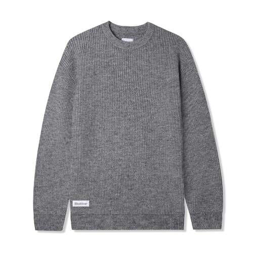 Butter Goods - Marle Knitted Sweater Pull Over Knit Grey Buttergoods Jumper [Size: L]