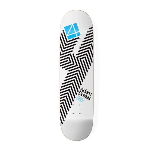 The 4 Skate Co ADAM DAVIES 8.25 lines white SKATEBOARD DECK SKATE DECK FOUR SKATEBOARD COMPANY