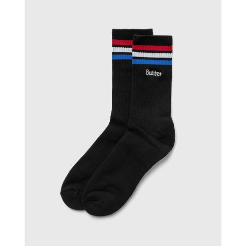 Butter Goods - Stripe Black Sock Blue / Red / White Pair Socks Buttergoods US Mens 7 - 11