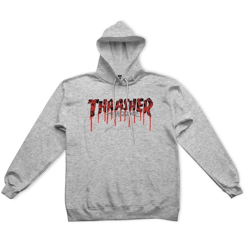 Thrasher - Blood Drip Hood Jumper Ash Grey Hoodie Pullover [Size: XL]