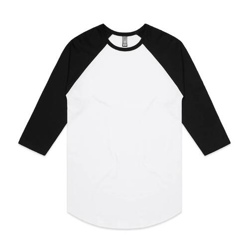 as colour raglan black white tee T-shirt NEW