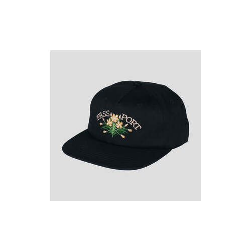 Pass~Port Bloom Workers Cap - Black passport hat