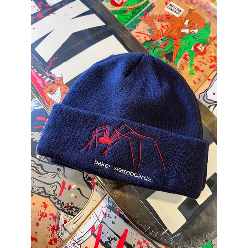 BAKER- Spidermin Navy Beanie