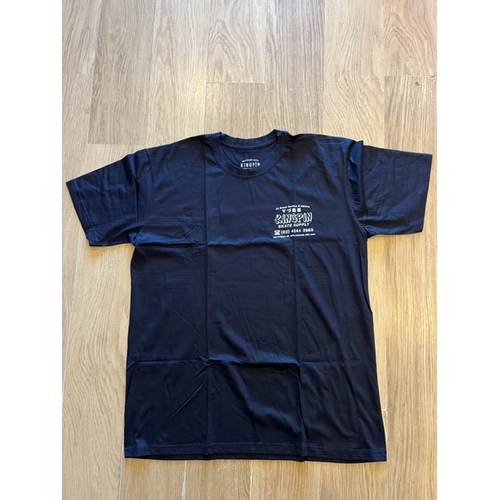 Kingpin - Fortune BLACK / WHITE Print Shirt Kingpin Skate Supply T-Shirt Short Sleeve [Size: XL]