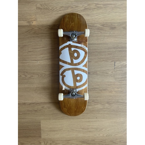 KROOKED - Eyes PRO COMPLETE SKATEBOARD 8.75" Brown Stain AUST SELLER NEW
