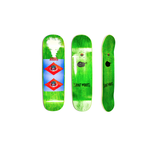 Saint Marks - Mosquito Coil 8.375" x 31.65" WB 14.25" Green Stain Skateboard Deck