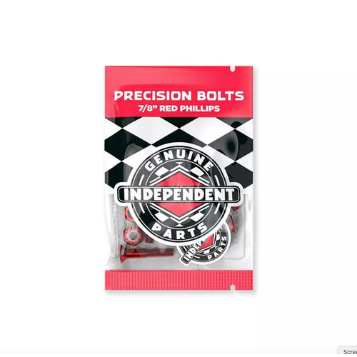 Independent Bolts 7/8" Red Black Indy Trucks Precision Skateboard Hardware