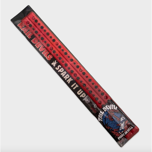 Rail Devil Red Sparking Skateboard Rails Tail Devil AUSTRALIAN SELLER