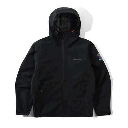 Butter Goods - T-Rain Jacket Black zip hood [Size: XL]
