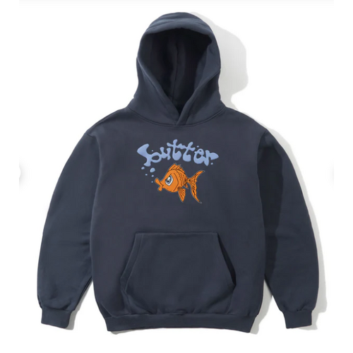 Butter Goods - Goldfish Hoodie Lead Blue hood hoody [Size: L]