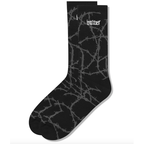 Butter Goods - Wired Socks Charcoal Pair Socks Buttergoods US Mens 7 - 11