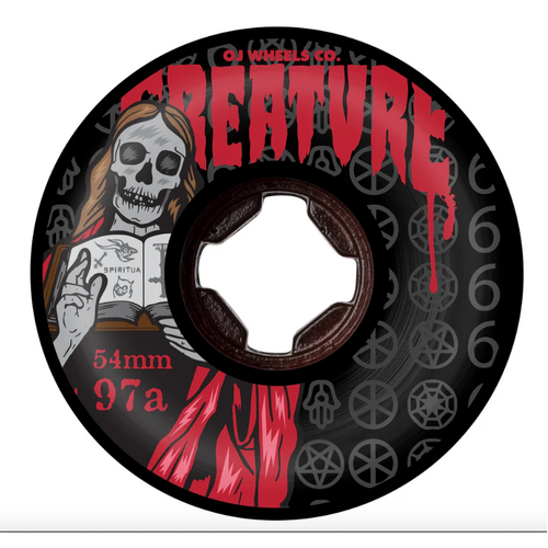 54mm Bloodsuckers Hardline 97a OJ Skateboard Wheels Set Of 4