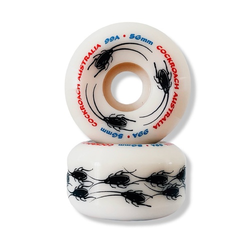 COCKROACH wheels RALLY ROACH 56MM 99A WHITE skate board wheels